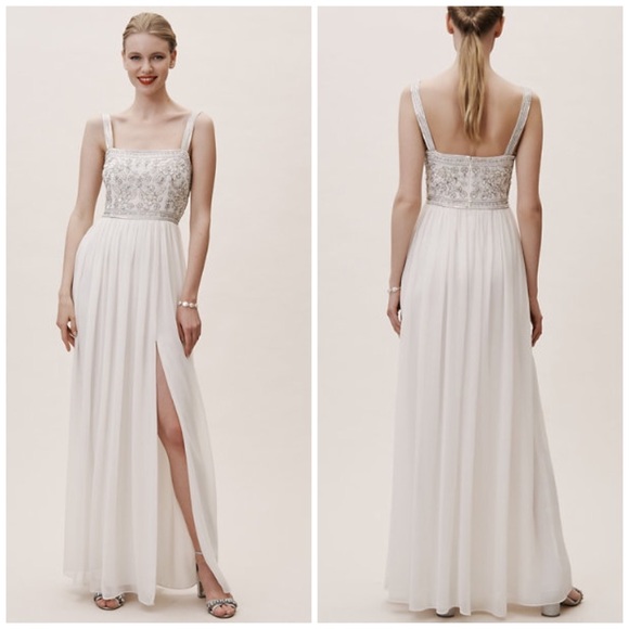 BHLDN Dresses & Skirts - BHLDN Palermo sequin beaded chiffon dress 14